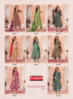 Taniksh Sharanam Vol 04 Kurti Bottom With Dupatta Collection