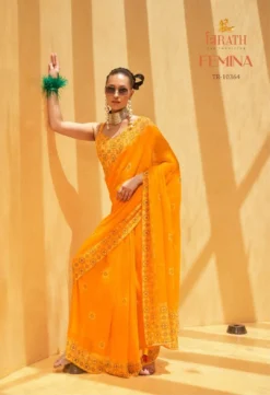 Trirath Femina Daani Georgette Saree Wholesale