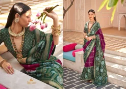 Trirath Gulab Patola Festive Wear Silk Saree Wholesale