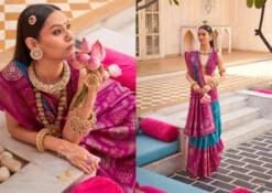 Trirath Gulab Patola Festive Wear Silk Saree Wholesale