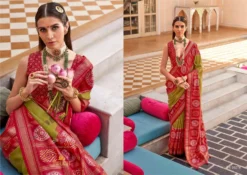 Trirath Gulab Patola Festive Wear Silk Saree Wholesale