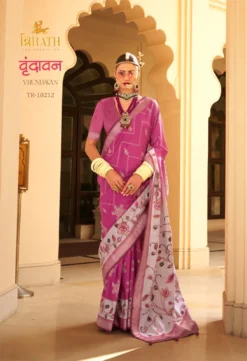 Trirath Vrundavan Pv Silk Saree Wholesale