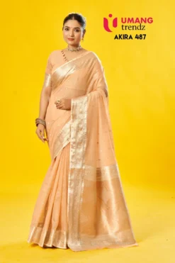 Umang Trendz Akira 487 Onam Festival Cotton Zari Saree Wholesale