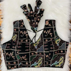 Vf Georgette Readymade Blouse With Heavy Work New Collection