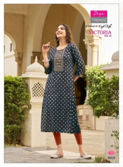 Victoria Vol 9 Diya Trends Classy Rayon Printed Kurti new Design