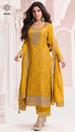 Vinay Kuleesh Nidhi Chinon Embroidered Salwar Kameez Collection