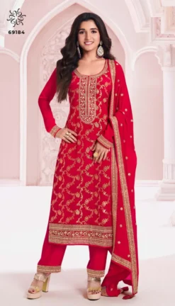 Vinay Kuleesh Nidhi Chinon Embroidered Salwar Kameez Collection