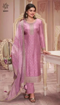 Vinay Kuleesh Shristi Light Embroidered Dola Salwar Kameez Collection
