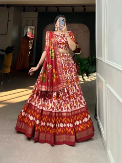 Wmn 1690 Tussar Silk Traditional Lehenga Choli