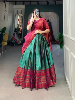 Wmn 2025 Jacquard Silk Lehenga Choli