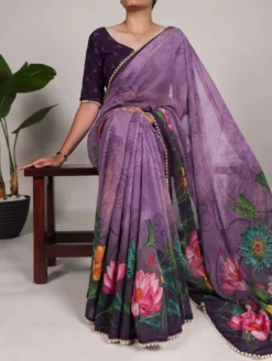 WMN 7012 Floral Georgette Saree Wholesale