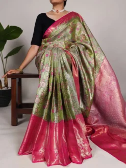 WMN 7414 Jacquard Silk Sarees New Collection