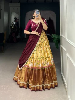 Women 1024 Mysore Silk Lehenga Choli in Surat with Price