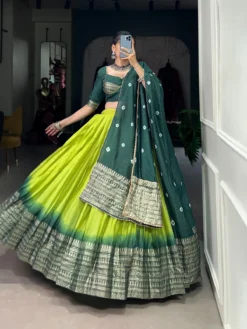 Women 1907 Pure Chanderi Lehenga Choli Party Wear 2024