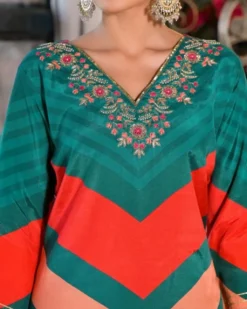 Yasu Vol 17 Designer Readymade Chinon With Embroidery Work