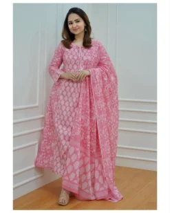 Yasu Vol 8 Designer Cotton Printed Readymade Pink Dress Collection