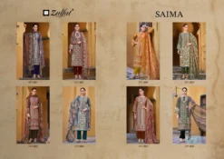 Zulfat Saima Cotton Printed Dress Material Collection
