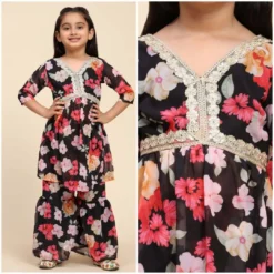 1017 Kid Wear Georgette Sharara Suit Latest Collection