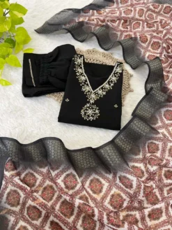 Alia 388 Kurti Pant With Dupatta Hand Work Back Design Under 1500
