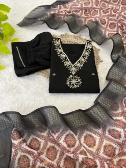 Alia 388 Kurti Pant With Dupatta Hand Work Back Design Under 1500