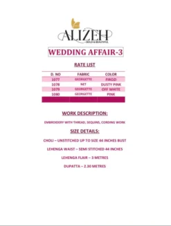 Alizeh Wedding Affair Vol 3 Bridal Lehenga Choli Under 6000