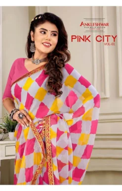 ANK Pink City Vol 01 Chiffon Printed Saree New Design