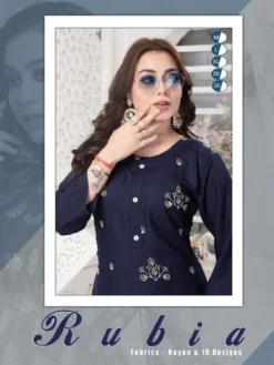 Beauty Rubia Kurti With Embroidery Work New Collection