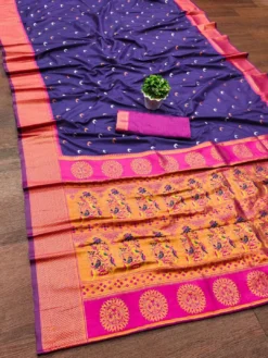 Bhagwati Paithani Chand Taare Soft Silk Saree Wholesale