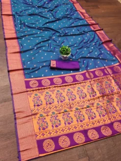 Bhagwati Paithani Chand Taare Soft Silk Saree Wholesale