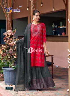 Bonie Fiana 13 Fancy Rayon Kurti Botton With Dupatta