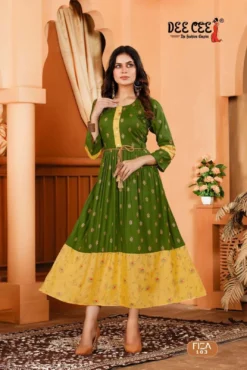 Deecee Fiza Rayon Printed Kurti Wholesale Catalog