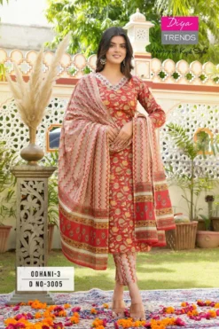 Diya Trends Odhani Top Bottom With Dupatta Under 1000
