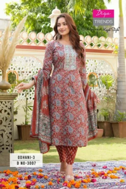 Diya Trends Odhani Top Bottom With Dupatta Under 1000