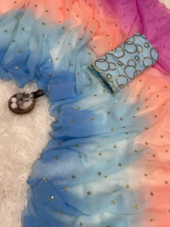 Epic Shaded Queen Pure Georgette Saree Under 1000