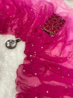 Epic Shaded Queen Pure Georgette Saree Under 1000