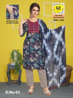 Fashion Talk Teesha Vol 06 Top Bottom With Dupatta Design