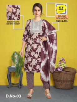 Fashion Talk Teesha Vol 06 Top Bottom With Dupatta Design
