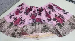 FD 355 Pink Organza Lehenga Choli Flower Print New Design