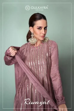 Gulkayra RiWAYAT Real Chinon Designer Dress Online