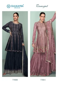 Gulkayra RiWAYAT Real Chinon Designer Dress Online