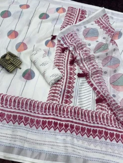 Kajol Naintara Cotton Linen Saree Wholesale