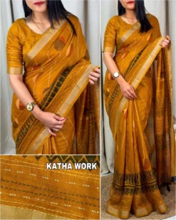Kajol Naintara Cotton Linen Saree Wholesale