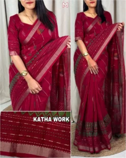 Kajol Naintara Cotton Linen Saree Wholesale