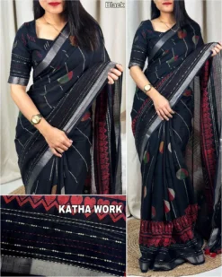 Kajol Naintara Cotton Linen Saree Wholesale