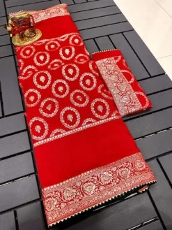 Karishma Gold Coin Pure Dola Silk Saree Under 800