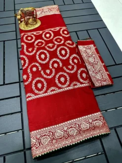 Karishma Gold Coin Pure Dola Silk Saree Under 800