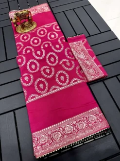 Karishma Gold Coin Pure Dola Silk Saree Under 800