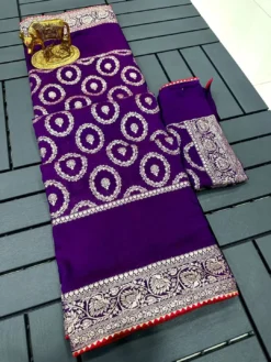 Karishma Gold Coin Pure Dola Silk Saree Under 800