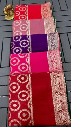 Karishma Gold Coin Pure Dola Silk Saree Under 800