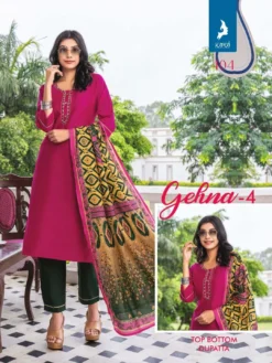 Kaya Ghena 4 Fancy Kurti Bottom With Dupatta Collection